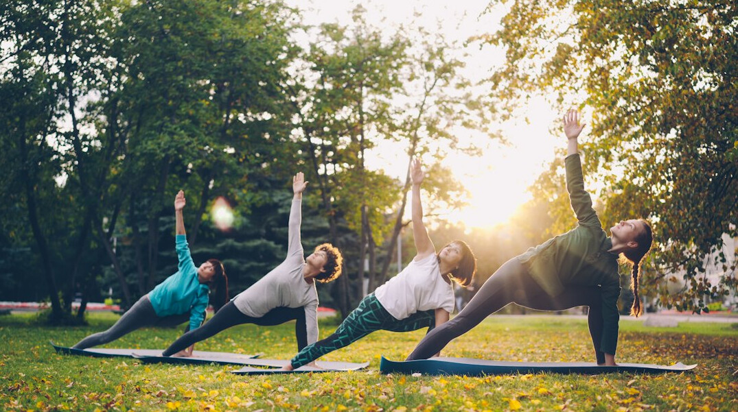 group yoga session