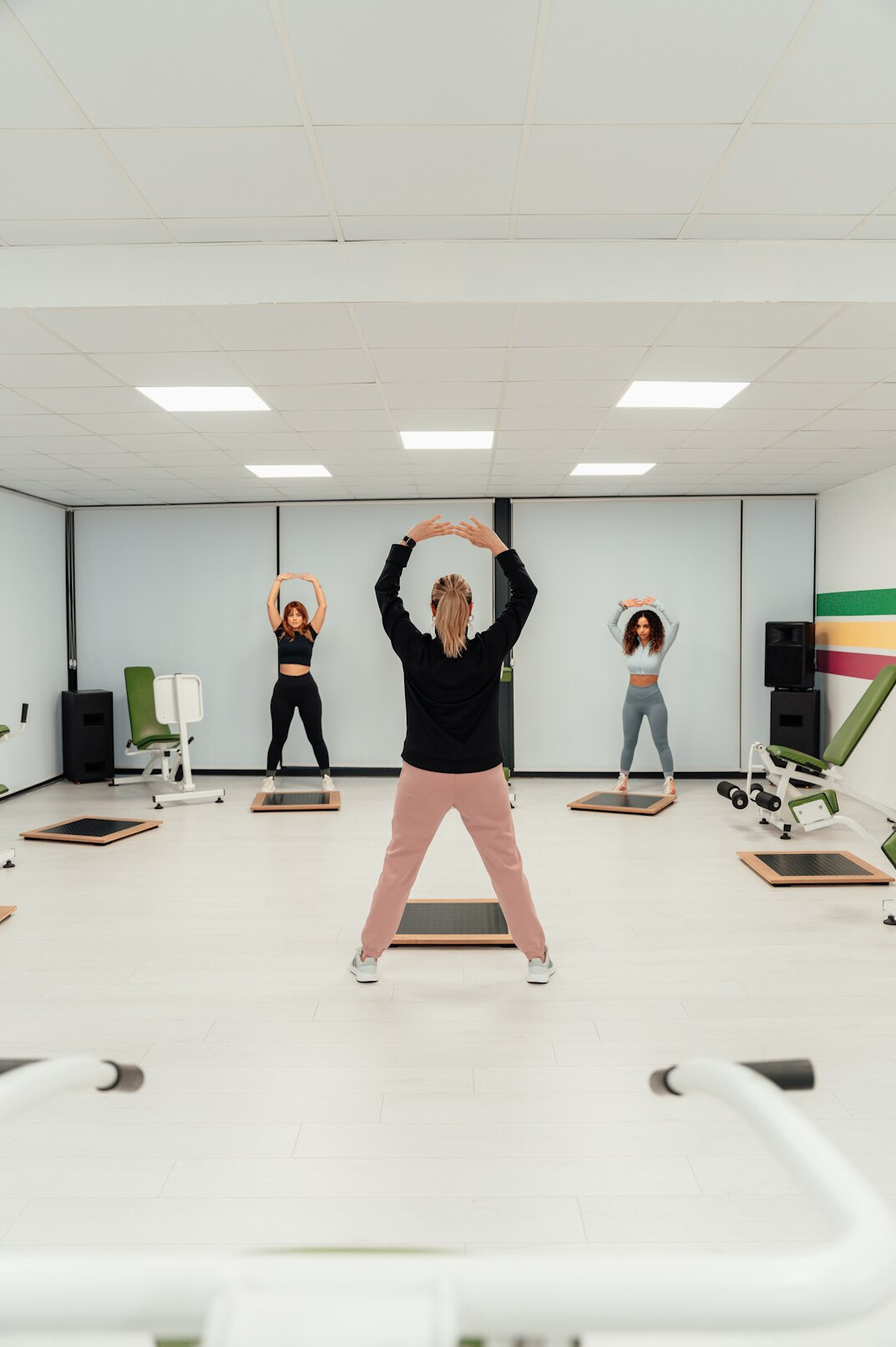 employees in group exercise