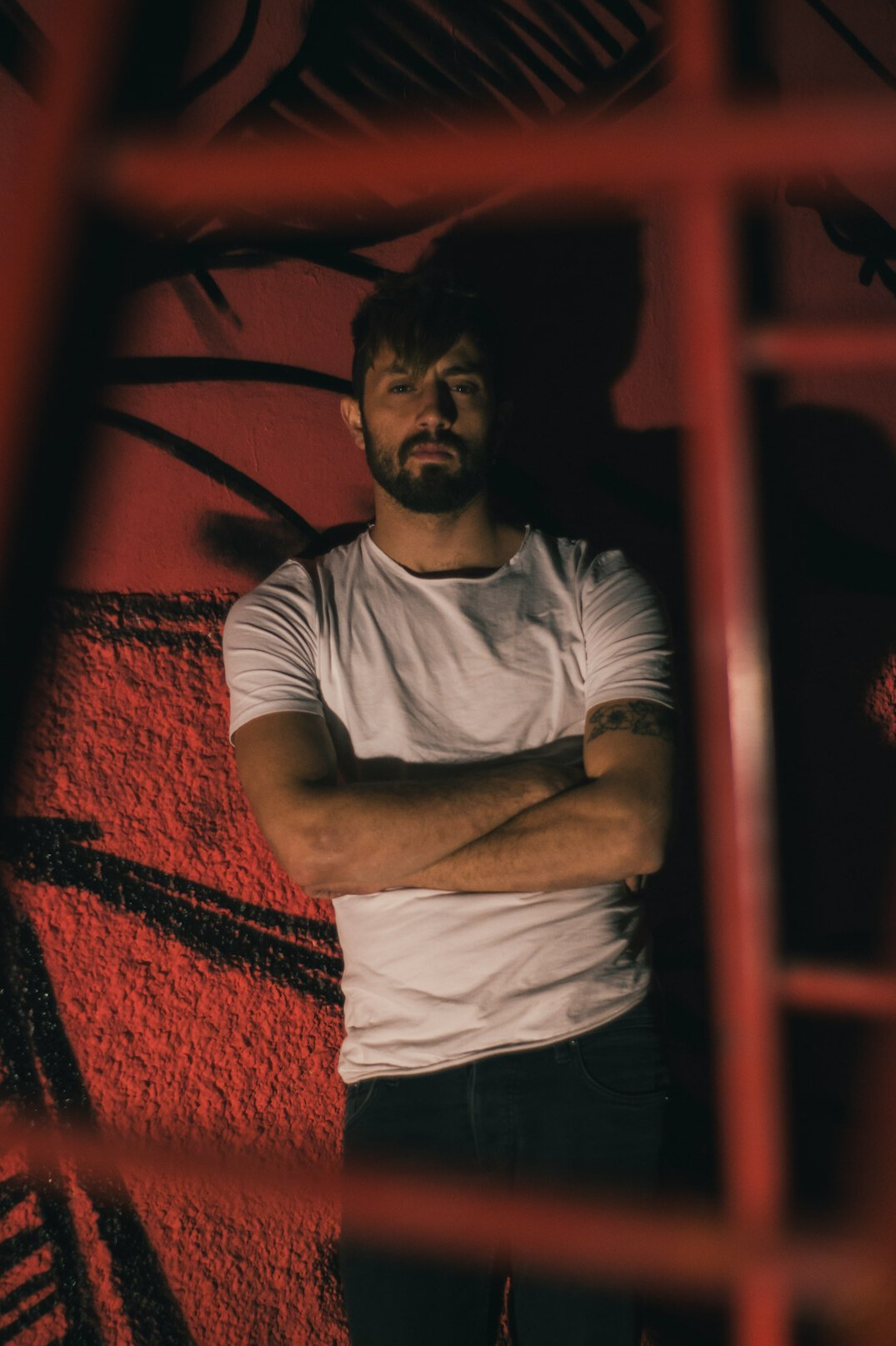 Portrait of a bearded man in casual clothes